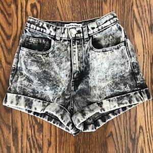 AMERICAN APPAREL ACID WASH SHORTS